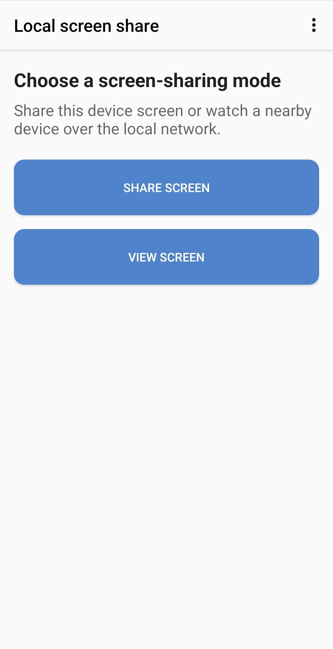 Choose a screen-sharing mode