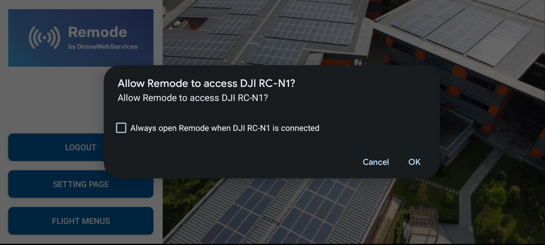 access confirmation popup