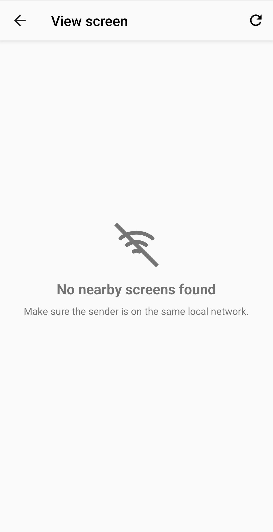 No nearby screens found