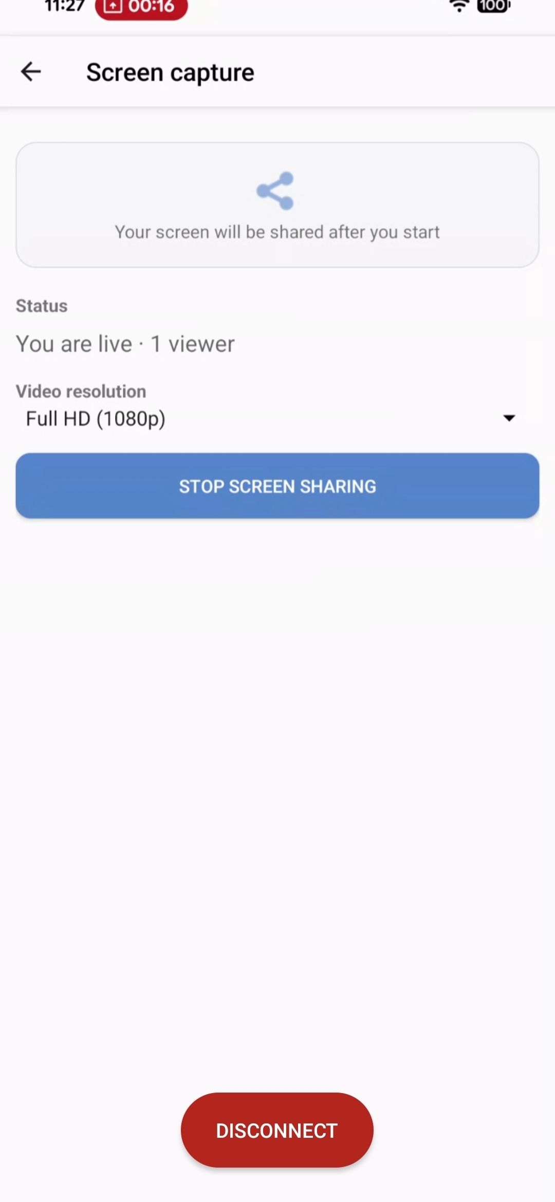 Portrait shared screen