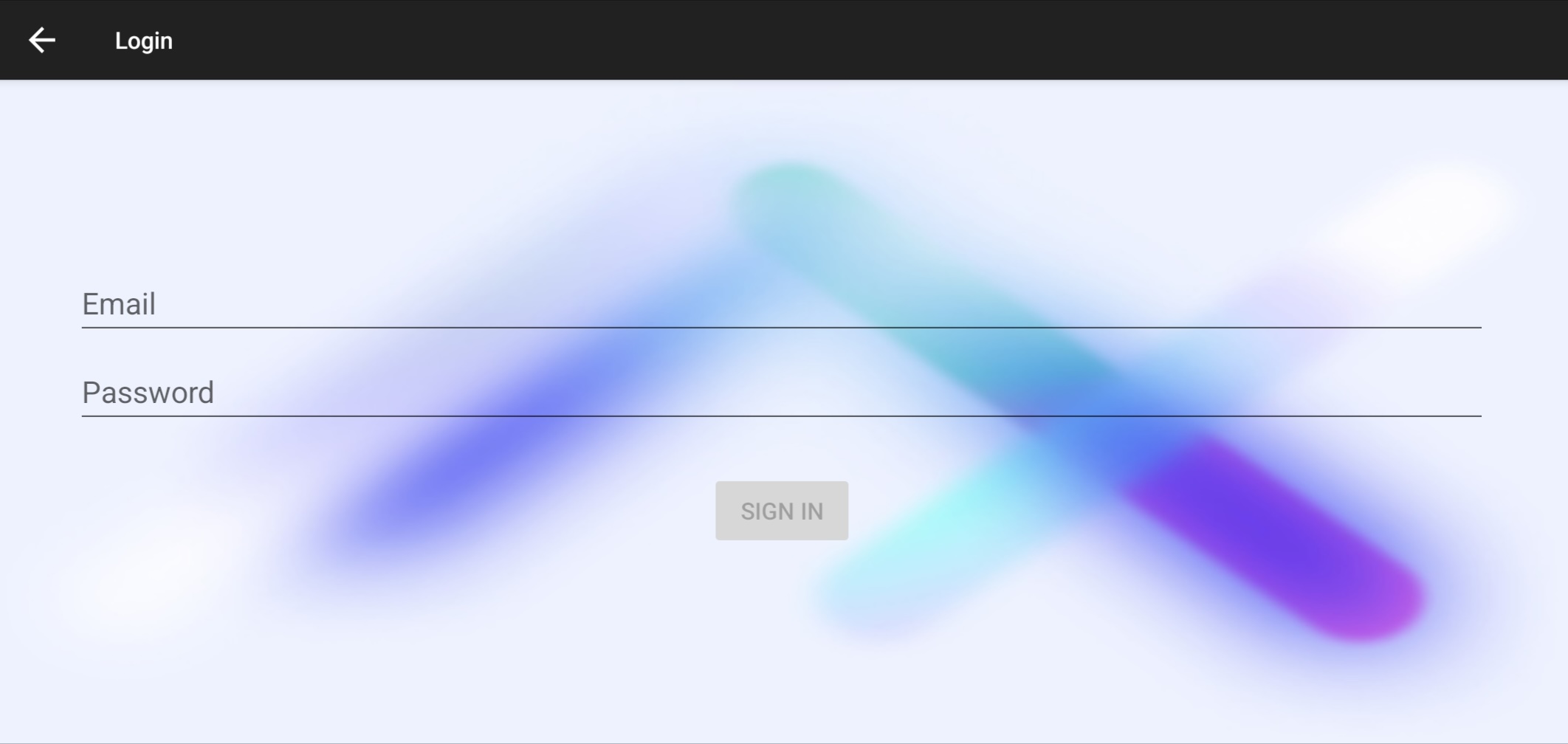Login page